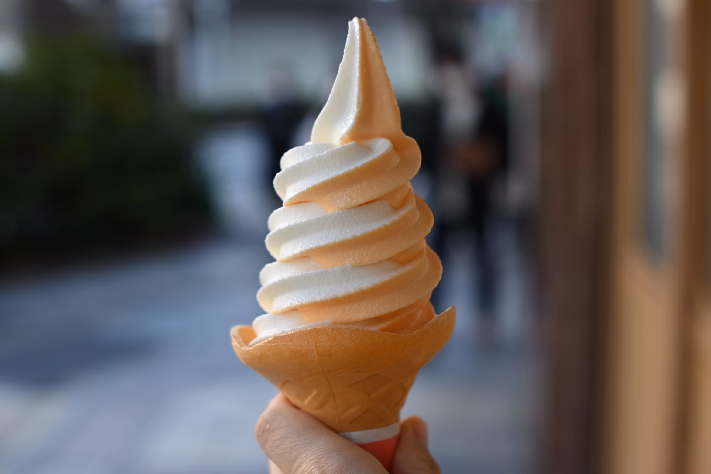 Close up of a perfect soft serve